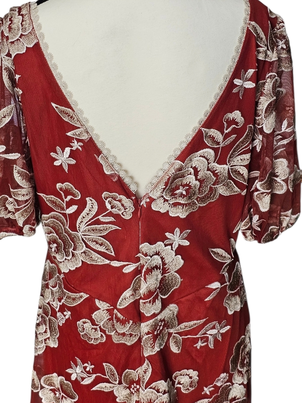 Joyfolie Maxi Dress with Cream Roses In Cinnamon - Picture 10 of 11
